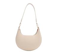 YANPINGJIA Borsa a mezzaluna per ragazze e donne, borsa a tracolla per avambraccio, ascella, borsa a mano alla moda, bianco
