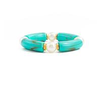 YANPINGJIA Bracciale elastico alla moda in resina marmorizzata con opera d'arte elastica, adatto per accessori da donna, varie occasioni, semplice moda, Taglia unica, come descritto