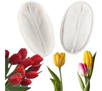 YANQINMS Stampo in silicone a forma di tulipano, petali, venature, tulipani, fiori, venature per torte, zucchero, cupcake, cioccolato, caramelle, argilla polimerica, pasta di gomma