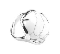 YANQSHM Anello Pietra Naturale per Donna e Uomo Anello Pietra Preziosa Ovale Vibrante Regolabile Fascia Cristalli Curativi Reiki Fascia per Il Pollice Gioiello Fatto Mano Regalo Scatola Turchese Bia