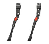 YANSHUYU Cavalletto Bici 1/2pcs Bicycle Side Support Bicycle Rear Bracket Aluminum Alloy Kickstand Adjustable Length for 24-27.5 inch Mountain Bike Rastrelliera Biciclette(Black-2pcs)