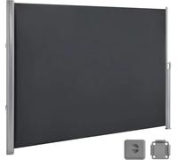 YANSHUYU Materasso a pavimento, 78 x 138 cm, in alluminio, retrattile, completamente assemblato, impermeabile, schermo per la privacy, per giardino, balcone e piscine, materasso futon (grigio scuro