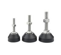 YANSHUYU Piedini Regolabili Per Mobili M8 M10 M12 Base del piede di supporto a vite regolabile in acciaio inossidabile 304 con tazza fissa 50 mm Piedini Mobili(D50xM10x50)