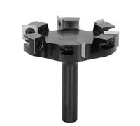 YANSYUAN Punta per fresatrice CNC per superfici con codolo da 1/2", diametro di taglio 7,6 cm, punta per piallatura a 6 ali, per appiattimento di lastre di legno
