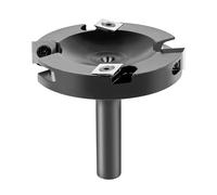 YANSYUAN Punta per fresatrice CNC Spoilboard, codolo da 1/2", diametro di taglio 7,6 cm, 2+2 punte per pialla per appiattimento delle lastre, router per lavorazione del legno e piallatura
