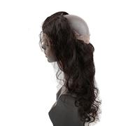YanT HAIR capelli brasiliani vergini 360 pizzo frontale chiusura parte libera corpo onda capelli umani 1 pezzo 20 pollici colore nero naturale confezione da 1