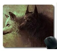 Yanteng Tappetini per Mouse, Yellow Eyes Tappetino per Mouse Moon Wolf (Multicolore)