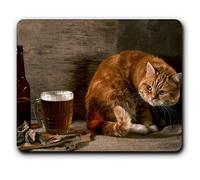 Yanteng Tappetino per il mouse Tappetino per mouse di alta qualità, vetro per birra gatto still life, Game Office MousePad