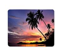 Yanteng Tappetino per mouse da gioco, Palme per tappetino per mouse Silhouette al tramonto Gioco Mousepad