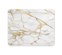 Yanteng Tappetino per Mouse da Gioco, Tappetino per Mouse Personalizzato in Marmo con Sfondo Dorato Tappetini per Mouse durevoli in Eco Gomma Naturale