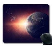 Yanteng Tappetino per Mouse Personalizzato, terrina per Bottiglia con Trappola per Topi, Tappetino per Mouse PlanetGaming di Astronaut Weightless Space Universe Earth, Tappetino per Mouse da Gioco