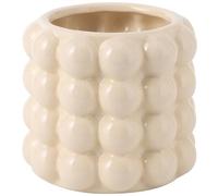 yanwe1 Bubble - Fioriera in ceramica, 12,7 cm, con fori di drenaggio, vaso per piante da interno, orchidee grasse, vaso da fiori per giardino esterno (beige)