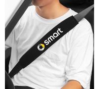 YANWENER 2 Pezzi Copri Cintura di Sicurezza Auto per Smart Fortwo Forfour 450 451 453, Proteggere Il Collo e la Spalla Protezione per Cintura di Sicurezza,Long-Bla-CK