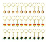 yanwuwa 30pcs Zinchi Lega Portachiavi Ciondolo Nero Storia Mese Souvenir Accessori Culturali Forniture Per Feste Decorazioni