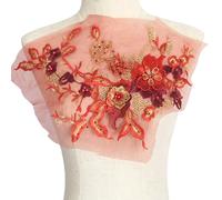 yanwuwa Appliques ricamate del fiore per la decorazione domestica di modo con le toppe dell'abbigliamento di effetto dei Sequins