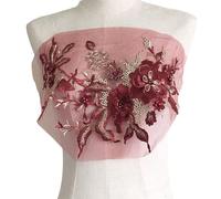 yanwuwa Appliques ricamate del fiore per la decorazione domestica di modo con le toppe dell'abbigliamento di effetto dei Sequins