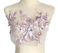 yanwuwa Appliques ricamate del fiore per la decorazione domestica di modo con le toppe dell'abbigliamento di effetto dei Sequins