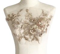 yanwuwa Appliques ricamate del fiore per la decorazione domestica di modo con le toppe dell'abbigliamento di effetto dei Sequins