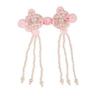 yanwuwa Bottone di raso con perle dorate, polvere ora nge LS314 | Sofisticati stili orientali satinati rane chiusure con perline abbellimento per stili di moda; perle dorate