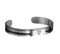 yanwuwa Braccialetto aperto regolabile del polsino del braccialetto della lettera dell'acciaio inossidabile per uso quotidiano personalizza i gioielli, Acciaio inossidabile