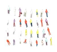 yanwuwa Confezione da 25 miniature persone pose casuali figurine per modello città scena con colori vivaci e dettagli realistici Persone casuali Diorami