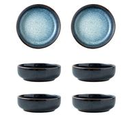 yanwuwa Confezione da 6 eleganti piatti di ispirazione giapponese in ceramica robusta frontale perfetta per pasti in famiglia piatti in ceramica estetica moderna