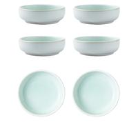 yanwuwa Confezione da 6 eleganti piatti di ispirazione giapponese in ceramica robusta frontale perfetta per pasti in famiglia piatti in ceramica estetica moderna