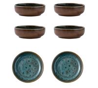 yanwuwa Confezione da 6 eleganti piatti di ispirazione giapponese in ceramica robusta frontale perfetta per pasti in famiglia piatti in ceramica estetica moderna