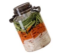 yanwuwa Contenitore per sottaceti fermentati con bocca larga, nero, L