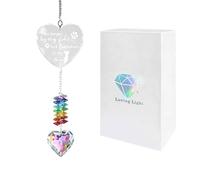 yanwuwa Decorazione da appendere in cristallo prodotto con luce colorata piano consapevole ambientale eccellente per patio altrimenti giardino valorizzazione cristallo sospeso