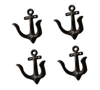 yanwuwa Duty Iron Anchors - Ganci da parete, antichi, colore: nero | Appendiabiti resistenti per decorazioni per case, feste, robusti ganci in ferro per decorazione da parete
