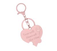 yanwuwa Elegante portachiavi in lega con lettera d'amore, accessorio robusto e leggero, unisex, a forma di cuore, per uso quotidiano, rosa, M