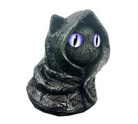 yanwuwa Gatto nero gotico statuette di gatti neri statua decorazione di Halloween scultura con temi magici Regali amanti dei gatti