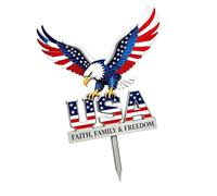 yanwuwa Installa Hawks Garden Palo con Design Antiruggine, 30 cm | Falchi di vista a 360 gradi e decorazioni dell'erba della bandiera, installare decorazioni del paesaggio per la decorazione