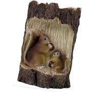 yanwuwa Lampada solare da giardino a forma di scoiattolo, M | Lampada decorativa esterna del ceppo di albero con bagliore caldo per l'esposizione della piattaforma e del passaggio