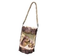 yanwuwa Lampada solare da giardino a forma di scoiattolo per cortile e | Lampada decorativa esterna del ceppo di albero con bagliore caldo per l'esposizione della piattaforma e del passaggio