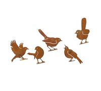 yanwuwa Le ruggine realistiche finiscono le figurine dell'uccello | Design resistente alle intemperie per uso esterno con finitura antiruggine realistica, adatto per giardini e giardini