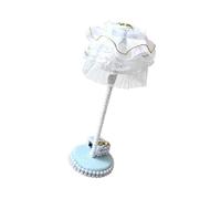 yanwuwa Mobili per la casa Divano letto per scala 1:12 miniatura, lampada | Elegante tessuto blu acqua, superfici in tessuto morbido, lampada da terra, decorazione per soggiorno e camera da letto