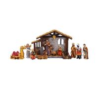 yanwuwa Natività Figurine Sacra Famiglia Figura Con Asino Presepe Figura Ornamento Da Tavolo Decorazione Religiosa Natale Decori Sacra Famiglia Resine Figurine Statua Con Stalla