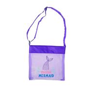 yanwuwa Nylon Mesh Bambini Spiaggia Toy Bag Singola Spalla Zaino Portatile Sea Shell Raccolta Bag Mesh Pieghevole Spiaggia Outdoor Mesh Nuoto, B, Taglia unica