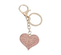 yanwuwa Portachiavi a forma di cuore scintillante con strass accento lega design borsa appeso decorazione per le donne dando, Luce P, M