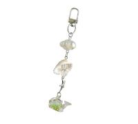 yanwuwa Pratico portachiavi a forma di balena, decorazione delicata, accessori luminosi, struttura in resina, per chiavi della borsa, San Valentino, Door buckle, Metallo