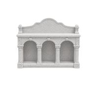 yanwuwa Room Decor Scaffale 1:12 Libreria ad arco con tre, bianco | Libreria ad arco in polimero con tre scomparti aperti, decorazione angolare per studio
