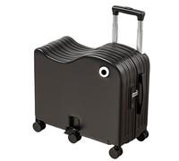 yanwuwa Valigia Rideable Hard Shell, Nero , 61 cm, Bellezza di massa | Base a sei ruote, maniglia di tiro, uso quotidiano di viaggio in aeroporto familiare