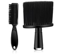 Yanxiaohong Set di 2 pennelli da barbiere, per la pulizia delle lame del tagliacapelli, con spolverino morbido e spazzola per il collo per professionisti dell'acconciatura