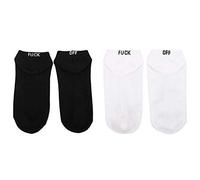 YANXUAN 2 Pairs Unisex Fuck Off Calzini Funny Letter Stampa Casual Calze Sportive
