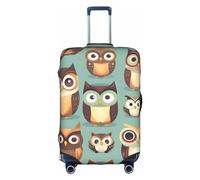 Yanyu Animal Cartoon Gufi Carino Stampa Universale Valigia Copertura Elastico Lavabile Viaggio Bagaglio Protector Bagagli Adulto, bianco, Small