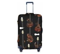 Yanyu Art Guitar Pattern Stampa Stampa Universale Valigia Copertura Elastico Lavabile Viaggio Bagagli Protector Bagagli Adulto Bagagli, bianco, Medium