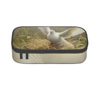 YANYU Astuccio con stampa di erba e colomba, 21 x 5 x 9 cm, per penne, matite, piccoli oggetti