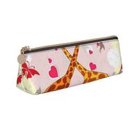 YANYU Astuccio funzionale con stampa di giraffa, cuore, fiore, farfalla, grande capacità, 20,3 x 5,6 x 6,1 cm, triangolare, con cerniera
